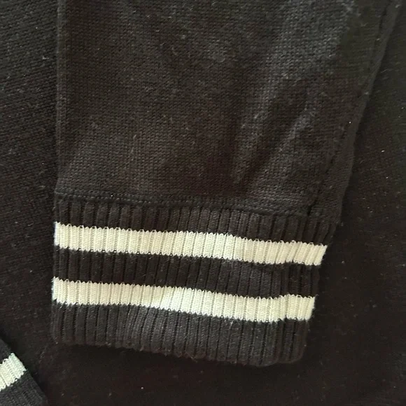 Black sweater with White Stripes - Picture 7 of 8